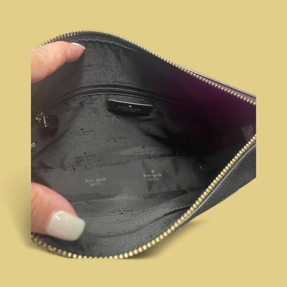 KATE SPADE LENA - NWT - LARGE BLACK PEBBLED LEATHER CROSSBODY - Picture 5 of 8